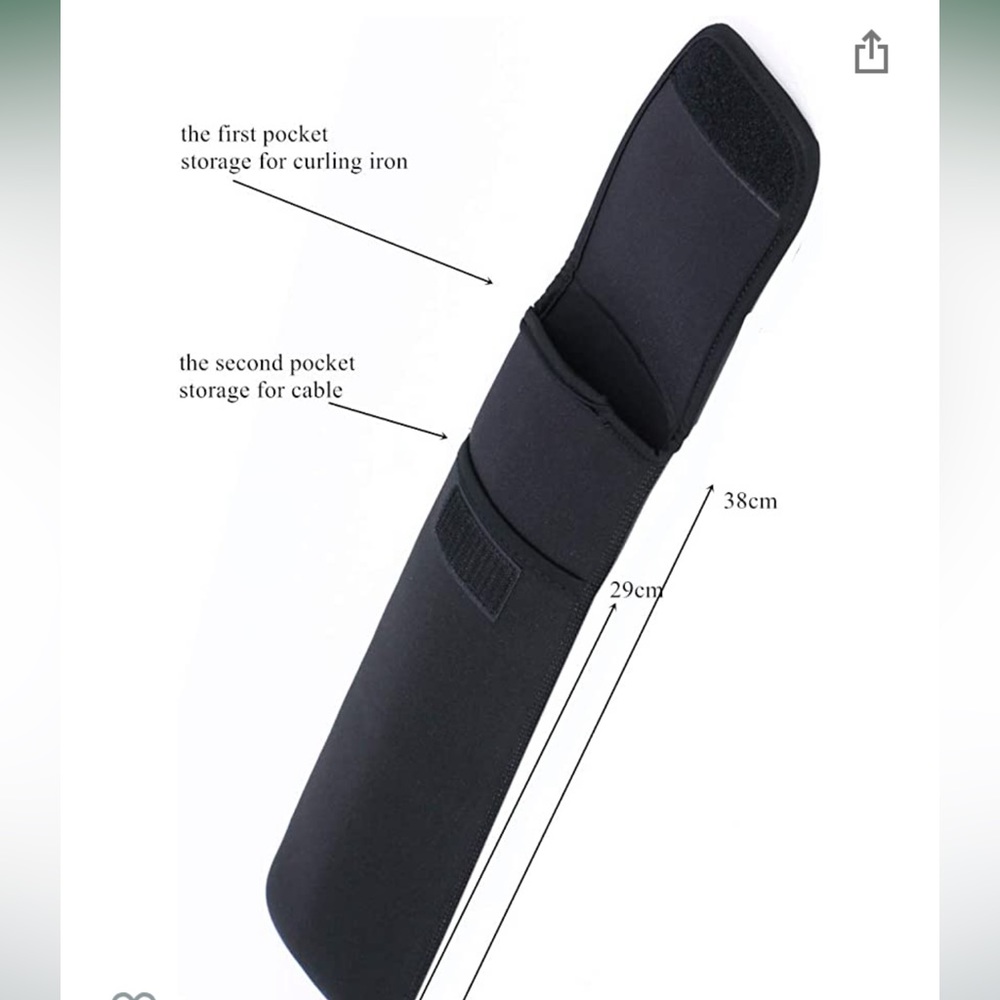 1 Heat-Resistant Storage Bag Travel Case Pouch for Hair Straightener Curl Iron